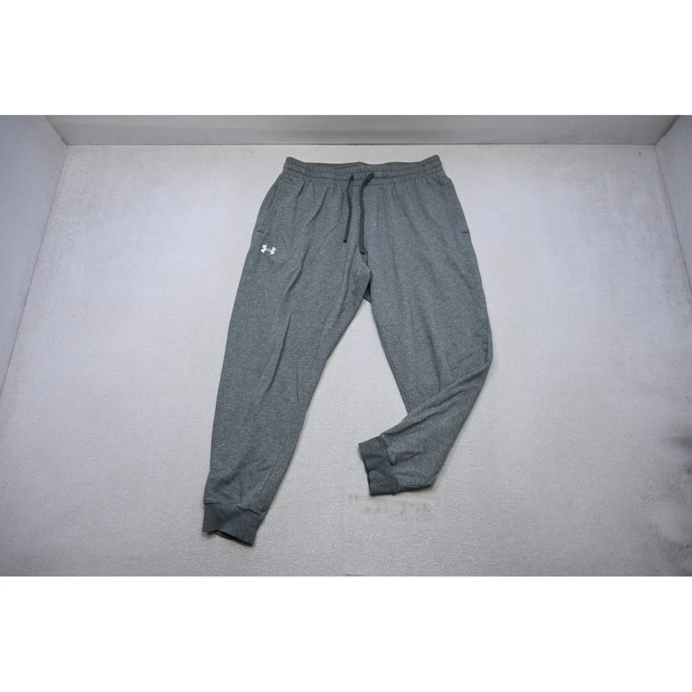 Under Armour Jogger Sweatpants Mens XL Gray Cotton Blend Athletic Excellent